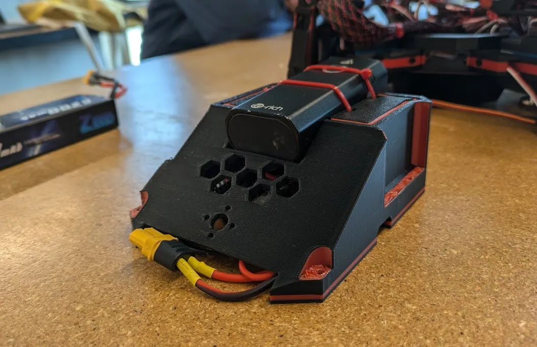 First revision of the head unit, rear, with the battery connector